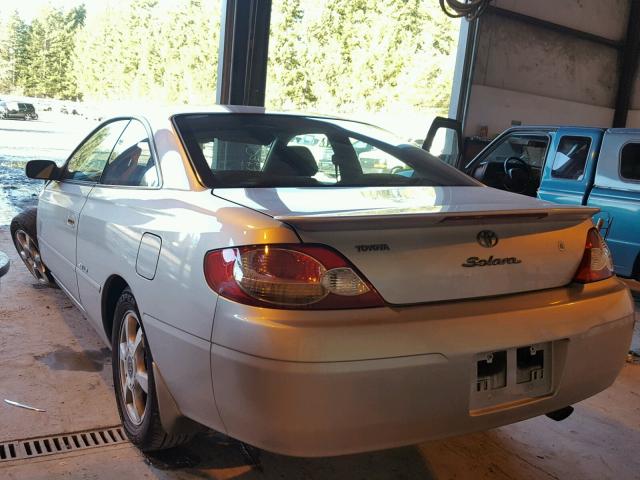 2T1CF22P22C597422 - 2002 TOYOTA CAMRY SOLA SILVER photo 3