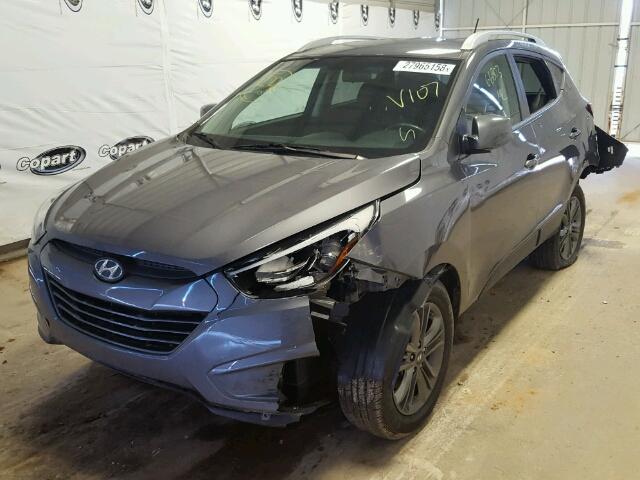 KM8JU3AG6EU800223 - 2014 HYUNDAI TUCSON GLS GRAY photo 2