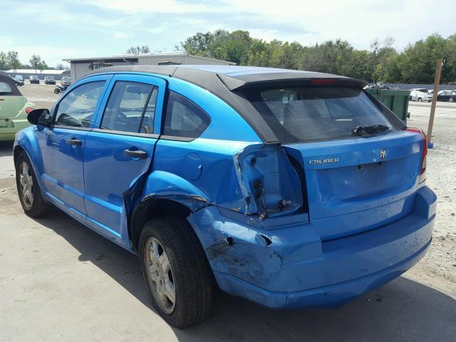 1B3HB28BX8D775085 - 2008 DODGE CALIBER BLUE photo 3