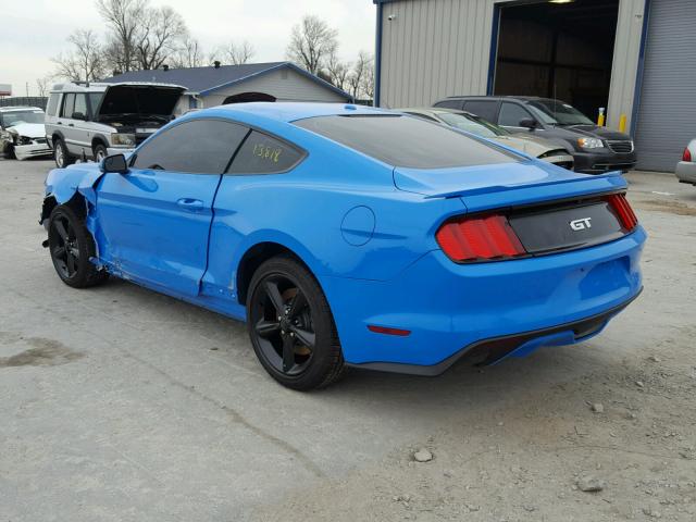 1FA6P8CF4H5235090 - 2017 FORD MUSTANG GT BLUE photo 3