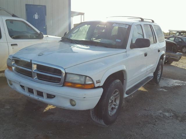 1D4HS48N93F565677 - 2003 DODGE DURANGO SL WHITE photo 2