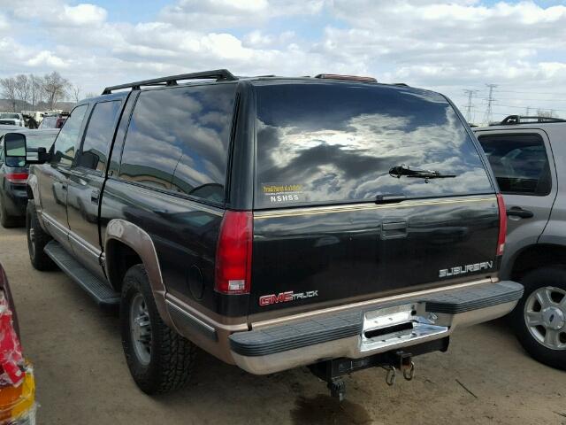 1GKGK26J2TJ721394 - 1996 GMC SUBURBAN K BLACK photo 3