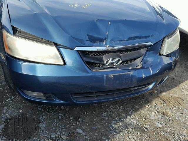 5NPEU46F66H012677 - 2006 HYUNDAI SONATA BLUE photo 9