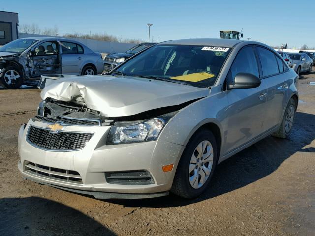 1G1PA5SH3D7256912 - 2013 CHEVROLET CRUZE LS SILVER photo 2