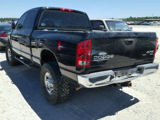3D7KU28D44G136400 - 2004 DODGE RAM 2500 S შავი ფოტო 3