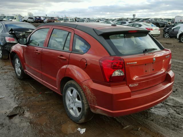 1B3HB48A39D149186 - 2009 DODGE CALIBER SX ORANGE photo 3