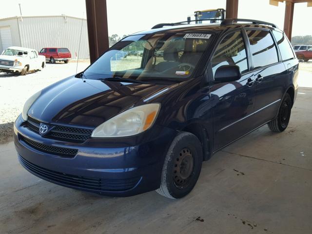 5TDZA23C65S262566 - 2005 TOYOTA SIENNA CE BLUE photo 2