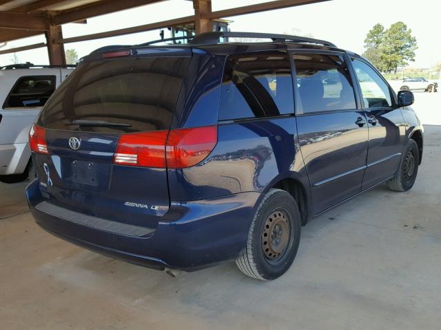 5TDZA23C65S262566 - 2005 TOYOTA SIENNA CE BLUE photo 4