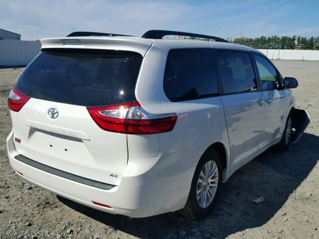 5TDYZ3DC8HS884714 - 2017 TOYOTA SIENNA XLE WHITE photo 4