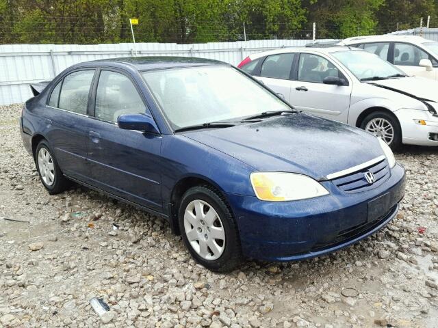 2HGES168X2H919619 - 2002 HONDA CIVIC LX BLUE photo 1