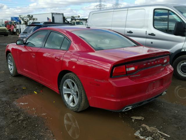 2B3CL3CG9BH502598 - 2011 DODGE CHARGER RED photo 3