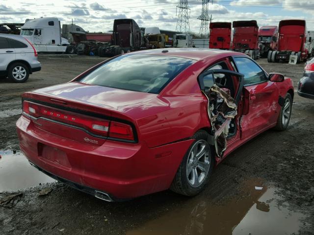 2B3CL3CG9BH502598 - 2011 DODGE CHARGER RED photo 4