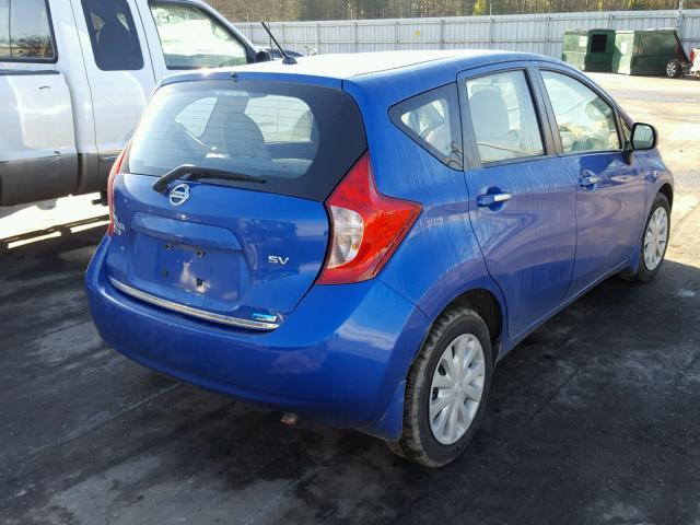 3N1CE2CP0EL431289 - 2014 NISSAN VERSA NOTE BLUE photo 4