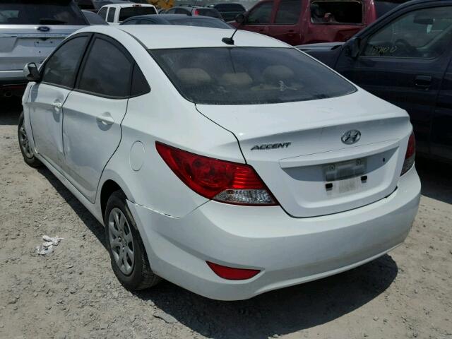 KMHCT4AE9EU674830 - 2014 HYUNDAI ACCENT GLS WHITE photo 3