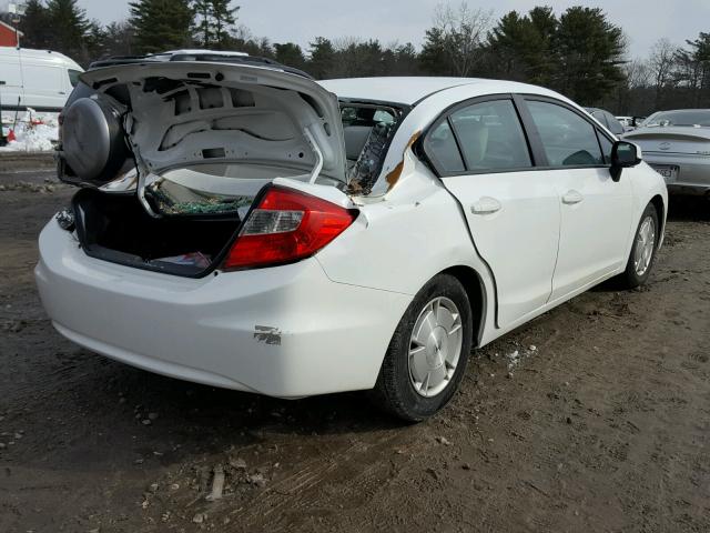 2HGFB2F65CH324266 - 2012 HONDA CIVIC HF WHITE photo 4