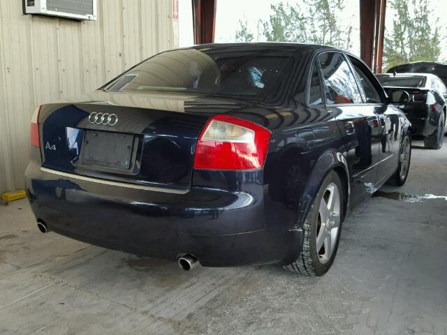 WAUJC68E63A252359 - 2003 AUDI A4 1.8T BLUE photo 4