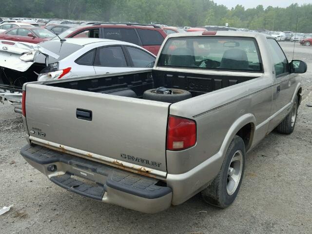 1GCCS1440YK126885 - 2000 CHEVROLET S10 BEIGE photo 4