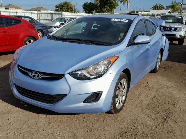 KMHDH4AE3CU409419 - 2012 HYUNDAI ELANTRA GL BLUE photo 2