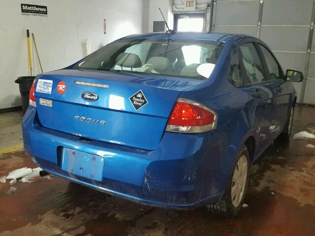 1FAHP3EN9BW128375 - 2011 FORD FOCUS S BLUE photo 4