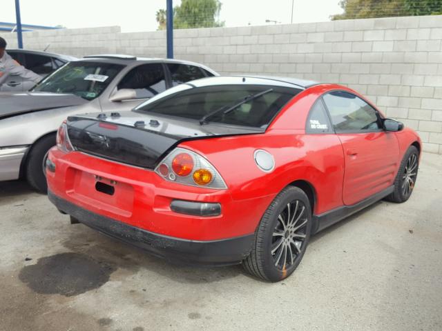 4A3AC74H63E016048 - 2003 MITSUBISHI ECLIPSE GT RED photo 4