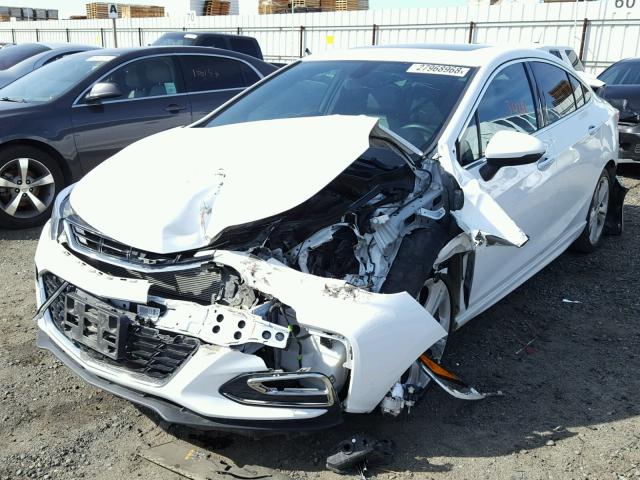 1G1BG5SM6G7268627 - 2016 CHEVROLET CRUZE PREM WHITE photo 2