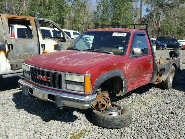 1GDJC34F3NE534949 - 1992 GMC SIERRA C35 MAROON photo 2