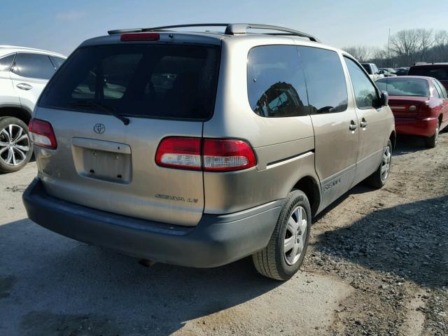 4T3ZF13C41U398733 - 2001 TOYOTA SIENNA LE GOLD photo 4