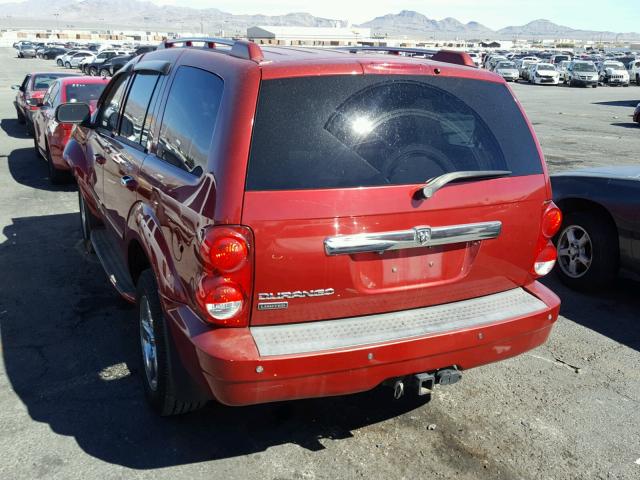 1D8HB58N98F140469 - 2008 DODGE DURANGO LI MAROON photo 3