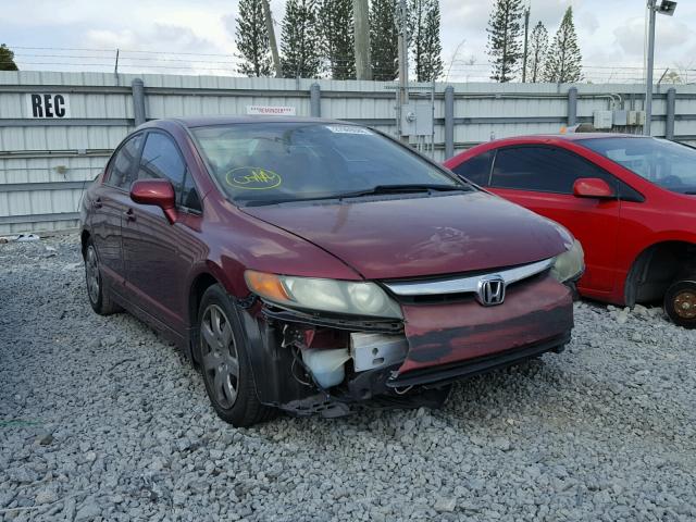 1HGFA16506L074009 - 2006 HONDA CIVIC LX RED photo 1