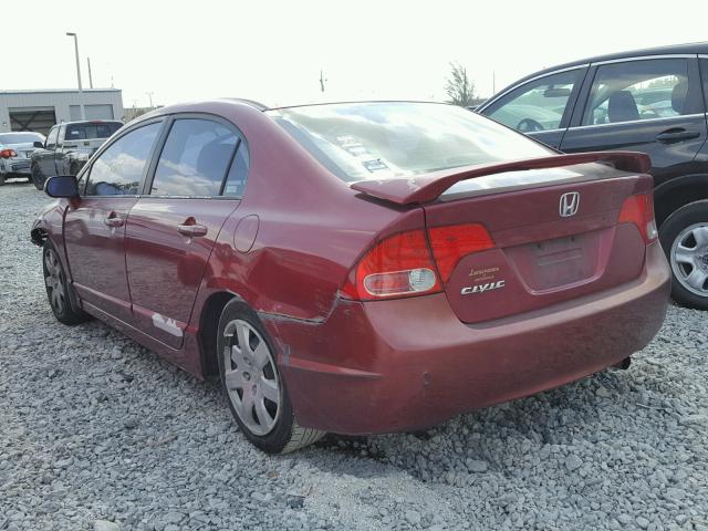 1HGFA16506L074009 - 2006 HONDA CIVIC LX RED photo 3