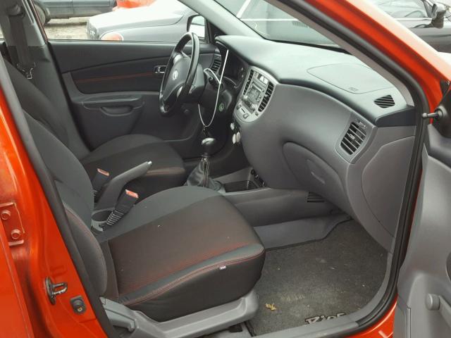 KNADE163976292858 - 2007 KIA RIO 5 SX RED photo 5