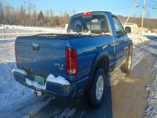 1D7HU16D34J262768 - 2004 DODGE RAM 1500 S BLUE photo 4