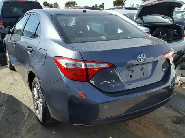 5YFBURHE3FP354384 - 2015 TOYOTA COROLLA L GRAY photo 3