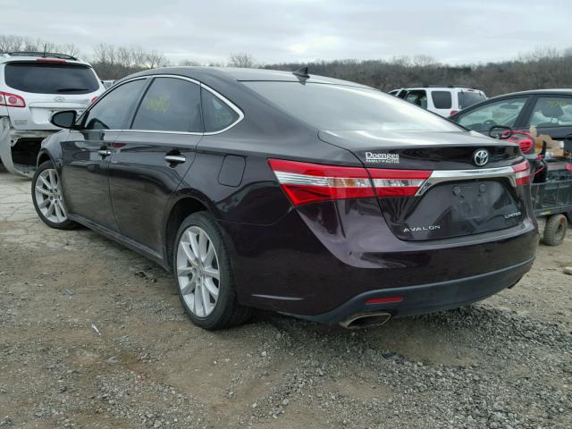 4T1BK1EB9DU017103 - 2013 TOYOTA AVALON BAS MAROON photo 3