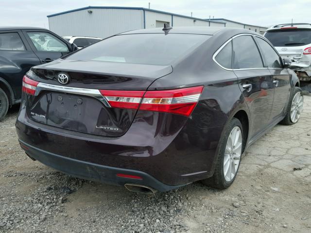 4T1BK1EB9DU017103 - 2013 TOYOTA AVALON BAS MAROON photo 4