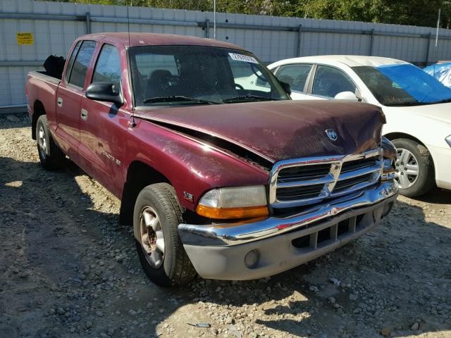 1B7GL2AX8YS789978 - 2000 DODGE DAKOTA QUA BURGUNDY photo 1