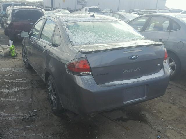 1FAHP3GNXBW133419 - 2011 FORD FOCUS SES GRAY photo 3
