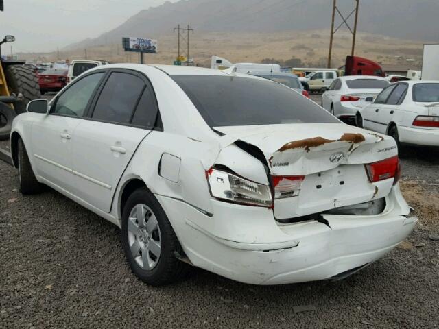 5NPET4AC3AH595377 - 2010 HYUNDAI SONATA GLS WHITE photo 3