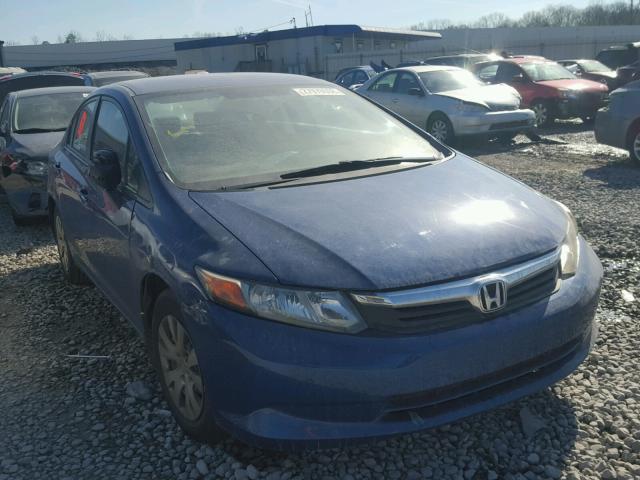 19XFB2F55CE058166 - 2012 HONDA CIVIC LX BLUE photo 1