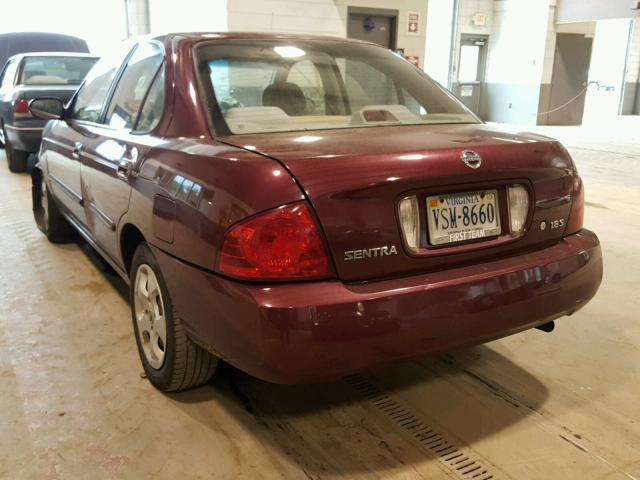 3N1CB51D86L509774 - 2006 NISSAN SENTRA 1.8 BURGUNDY photo 3