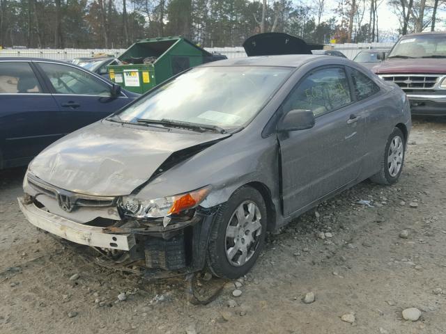 2HGFG12627H558453 - 2007 HONDA CIVIC LX GRAY photo 2