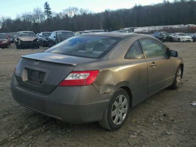 2HGFG12627H558453 - 2007 HONDA CIVIC LX GRAY photo 4