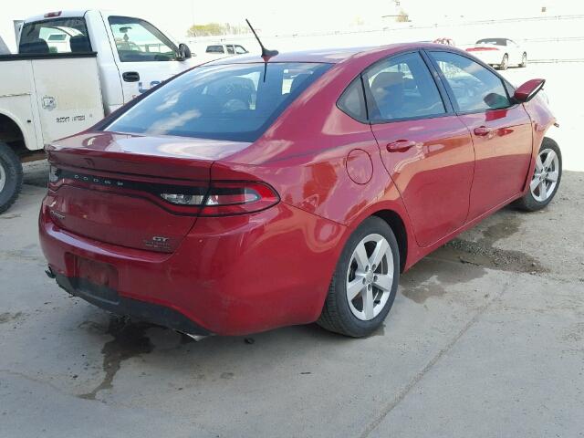 1C3CDFEB6FD345439 - 2015 DODGE DART GT RED photo 4