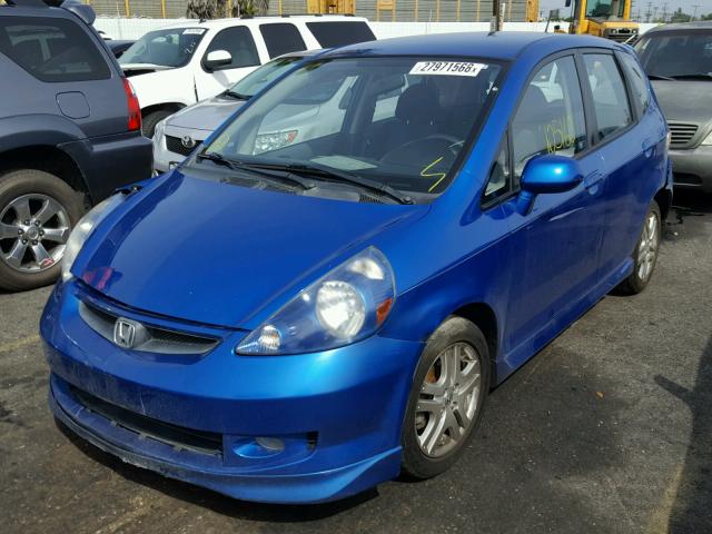 JHMGD38608S043667 - 2008 HONDA FIT SPORT BLUE photo 2