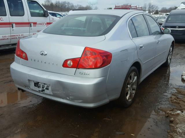 JNKCV51F46M601488 - 2006 INFINITI G35 SILVER photo 4