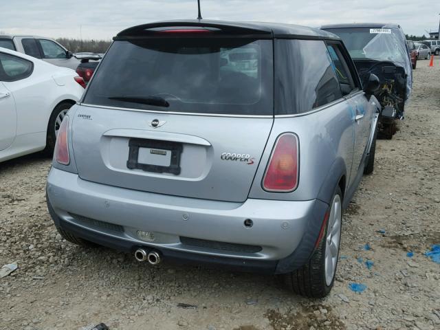 WMWRE33443TD63767 - 2003 MINI COOPER S SILVER photo 4