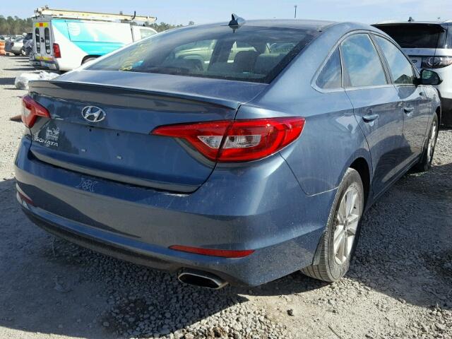 5NPE24AF0FH223743 - 2015 HYUNDAI SONATA SE TURQUOISE photo 4