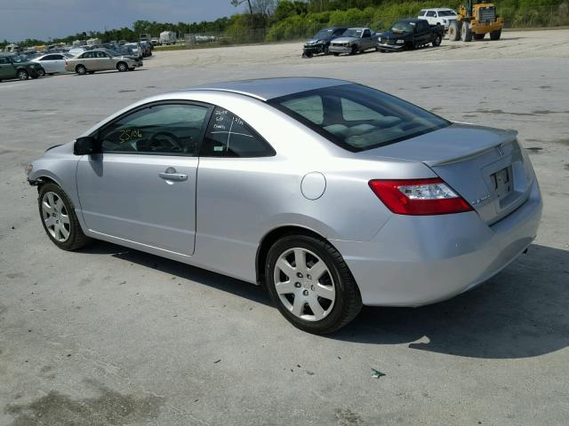 2HGFG12637H537482 - 2007 HONDA CIVIC LX SILVER photo 3