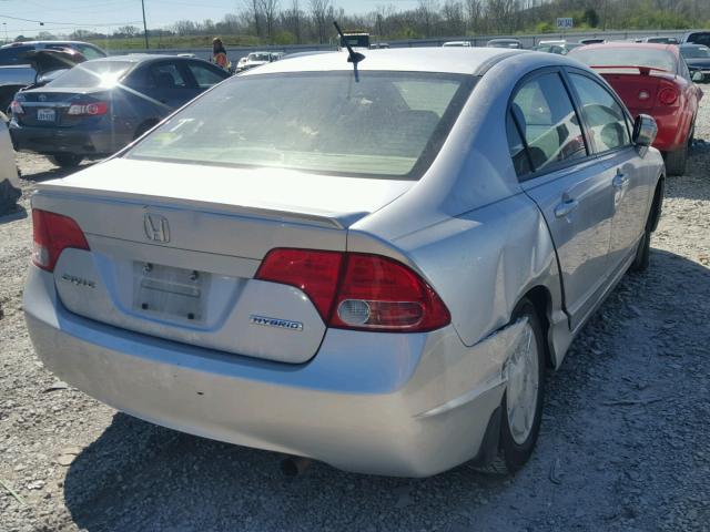 JHMFA36298S027357 - 2008 HONDA CIVIC HYBR SILVER photo 4