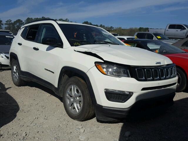 3C4NJCAB9JT105435 - 2018 JEEP COMPASS SP WHITE photo 1